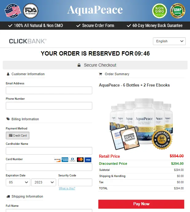 AquaPeace AquaPeace - Order Page